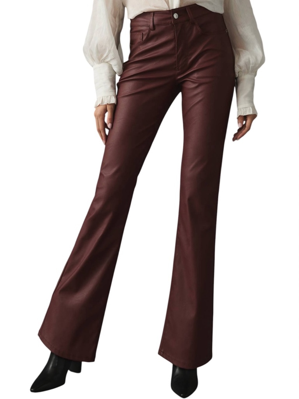 Pilcro The Yaya Mid-Rise Faux Leather Pants Size 24
